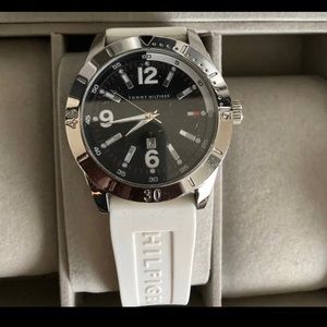 Tommy Hilfiger Black, Grey Silicone Strap
